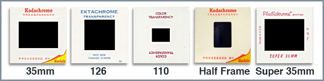 Slides Formats Sizes